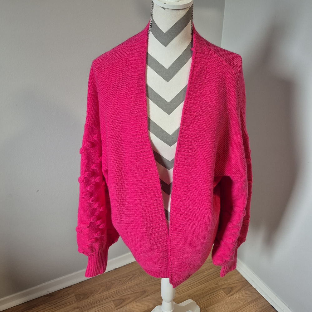 Umgee Hot Pink Cardigan Sweater